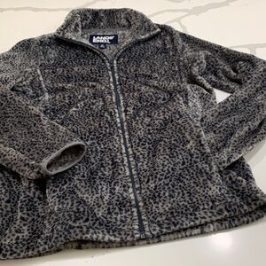Lands End animal print zip up front jacket, size medium 🍂